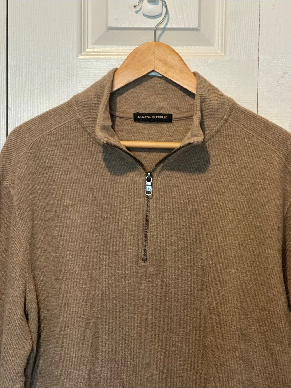 Banana Republic Men's Brown Half-Zip Sweater X-Large